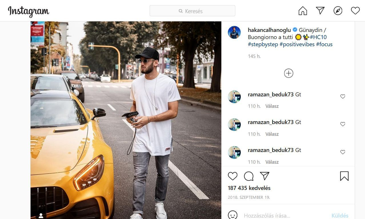 Patrik Schick egy AMG GLE Coupét választott, a SUV-okat szeretik a futballisták (forrás: Instagram)