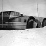 A személyzet által elhagyott Snow Cruiser, amikor megtalálta az amerikai haditengerészet 1946-ban…