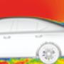 Jól mutatja a színes nyomáskép az autó körül kialakuló örvényléseket, amelyek leküzdése teljesítményt és energiát, vagyis üzemanyagot igényel
