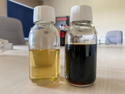 Lerakódások: vizsgálat előtt az olajmintákat felmelegítik és hengergetik egy kicsit, hogy a kirakódott anyagok visszakerüljenek az olajba